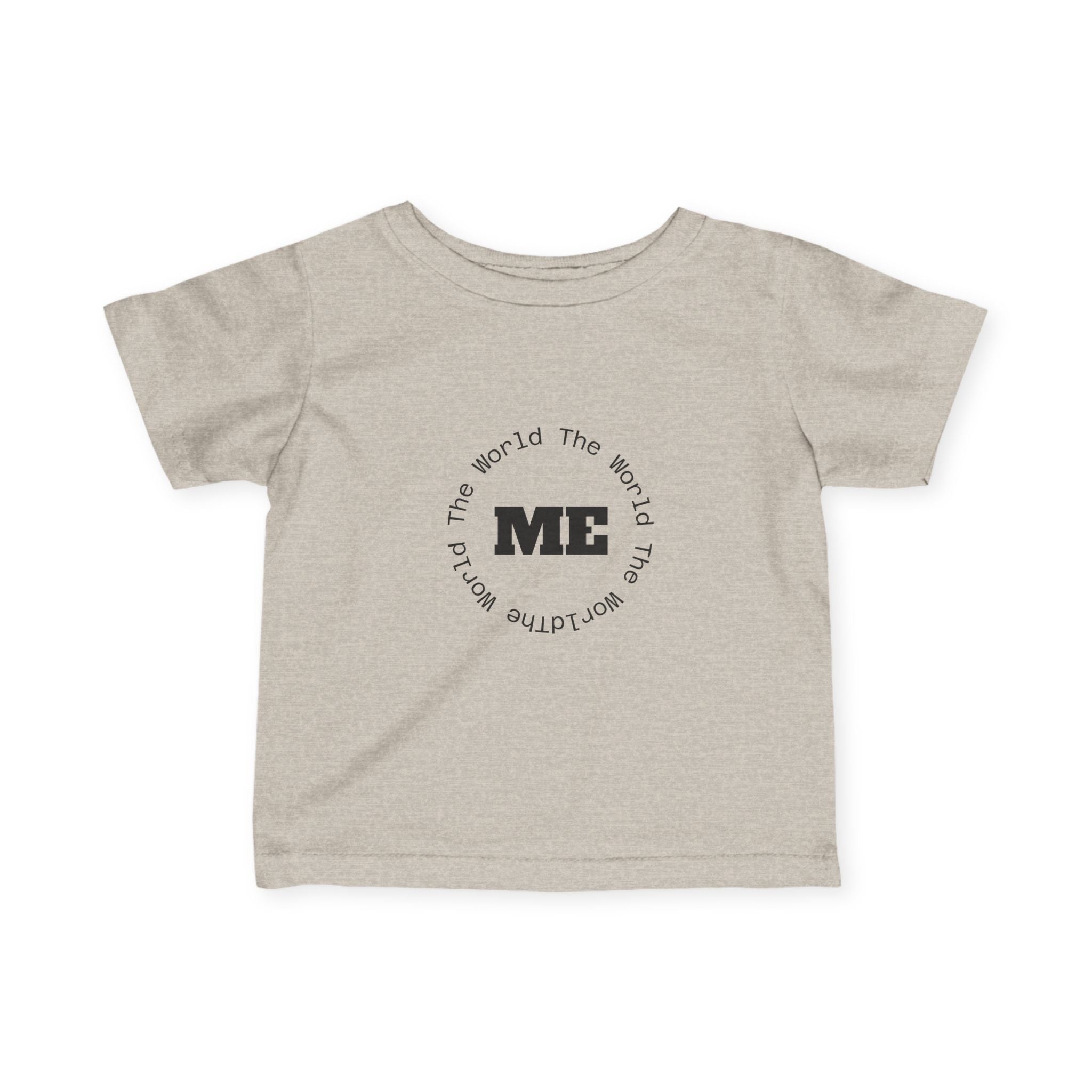 Infant Tee - "The World Revolves Around Me" Circle Graphic Baby Shirt | Newborn Toddler Gift