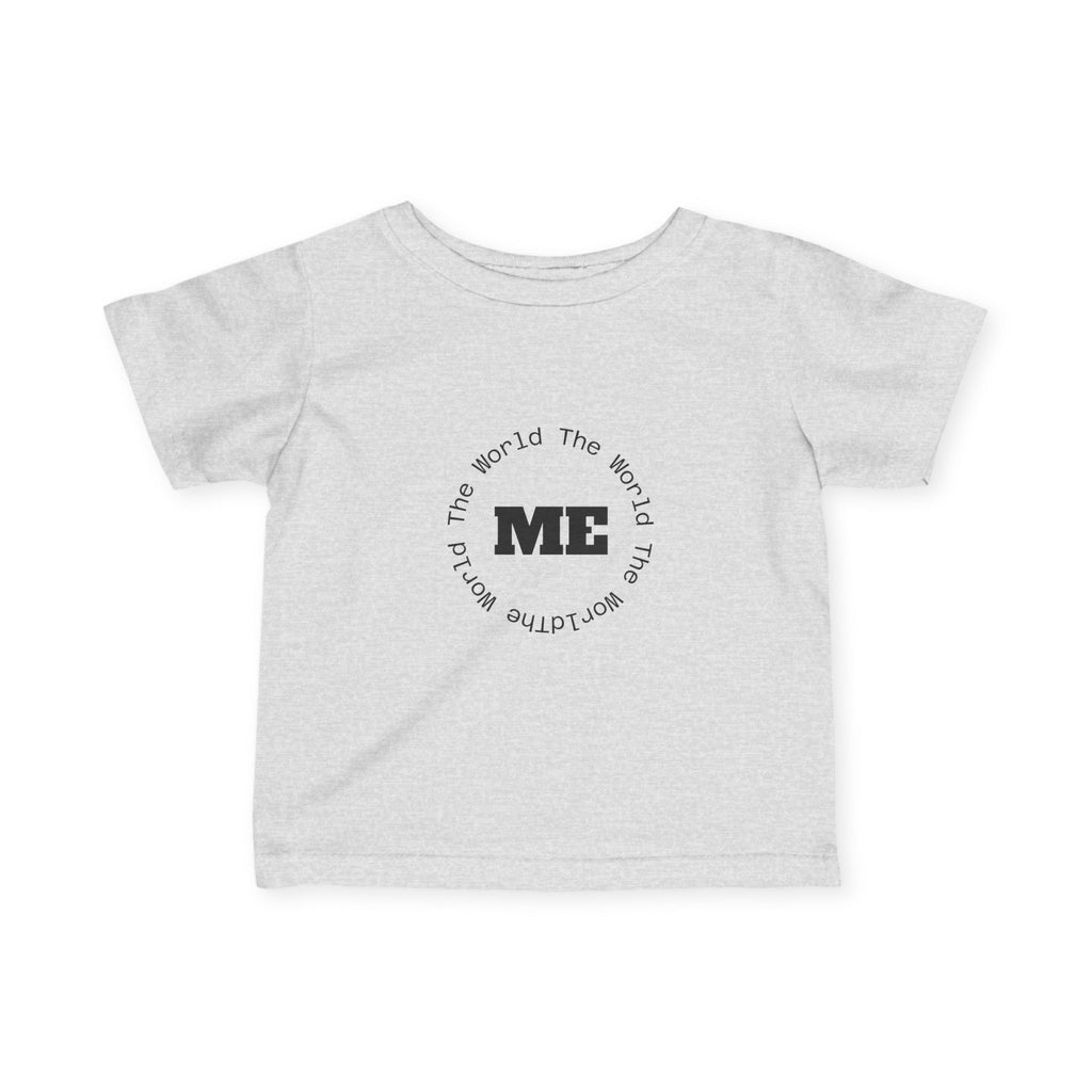 Infant Tee - "The World Revolves Around Me" Circle Graphic Baby Shirt | Newborn Toddler Gift